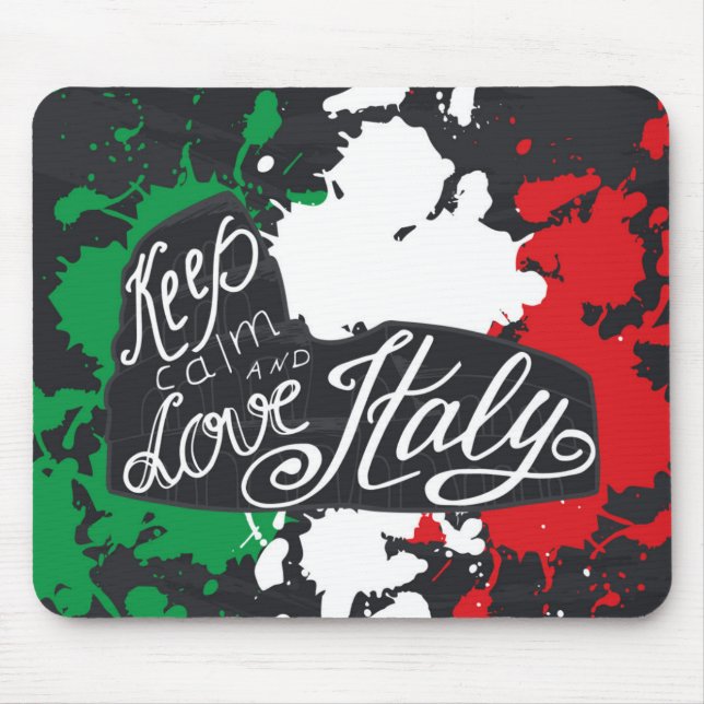 Keep Calm and Love Italy Mouse Mat (Front)