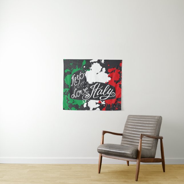 Keep Calm and Love Italy Tapestry (In Situ (Horizontal))
