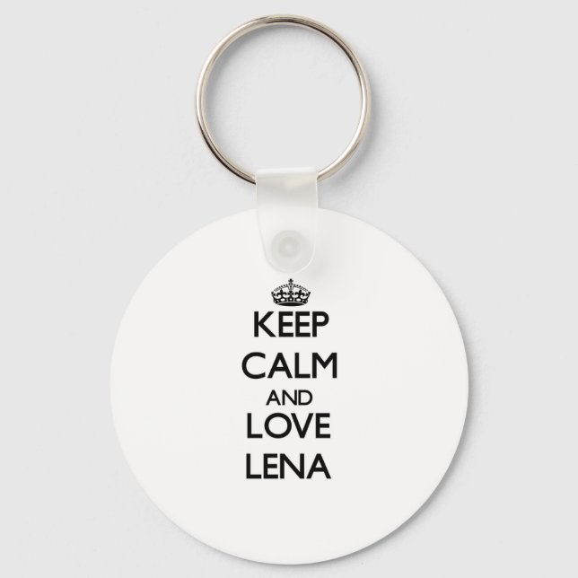 Keep Calm and Love Lena Key Ring (Front)