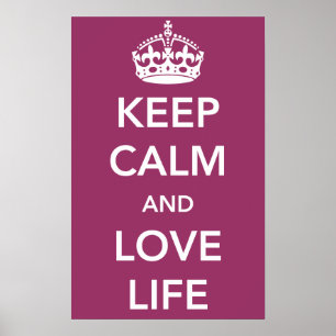 Keep Calm and Love Life Poster