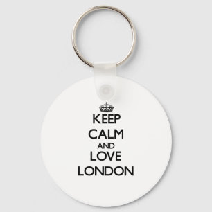 Keep Calm and Love London Key Ring