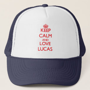 Keep calm and love Lucas Trucker Hat