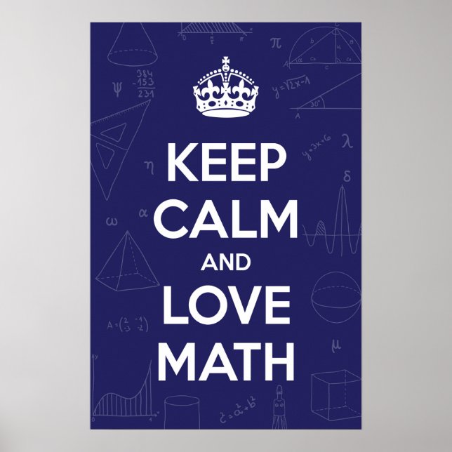 Keep calm and love math poster (Front)