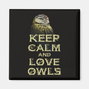 Keep Calm and Love Owls Original Owl Gift Stuff Magnet