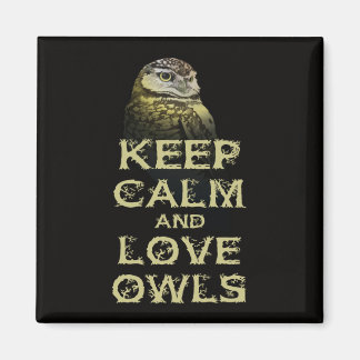 Keep Calm and Love Owls Original Owl Gift Stuff Magnet