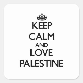 Keep Calm and Love Palestine Square Sticker