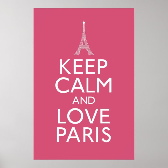 Keep Calm and Love Paris Poster (Front)