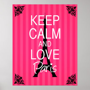 Keep Calm and Love Paris Poster