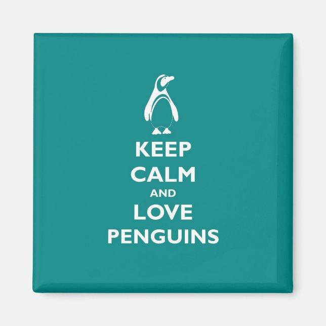 Keep Calm and Love Penguins Magnet (Front)