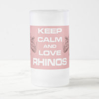 Keep Calm and Love Rhinos Rhinoceros Design Mug