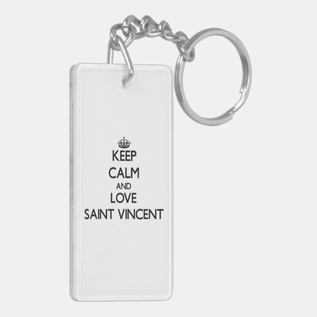 Keep Calm and Love Saint Vincent Key Ring (Back Left)