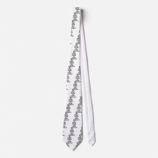 Keep calm and love seagulls tie (Front)