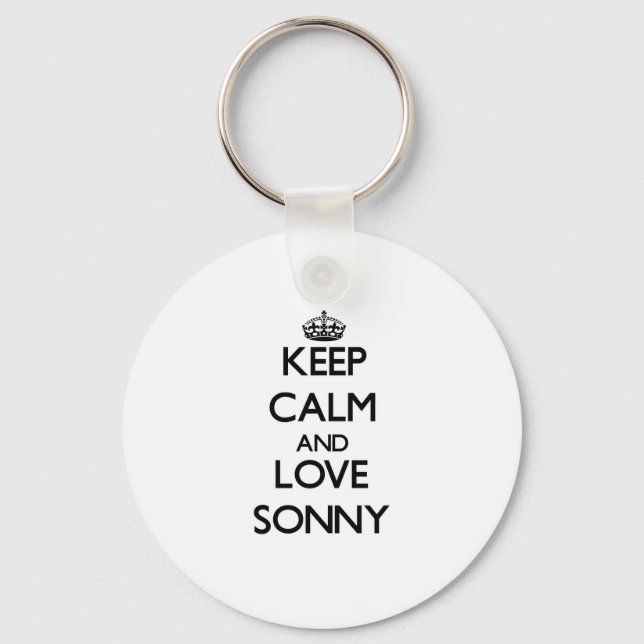 Keep Calm and Love Sonny Key Ring (Front)