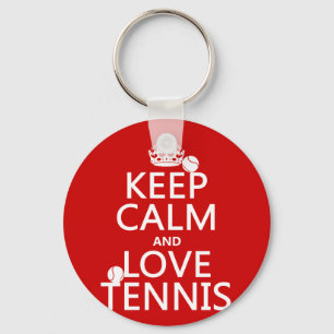 Keep Calm and Love Tennis Key Ring