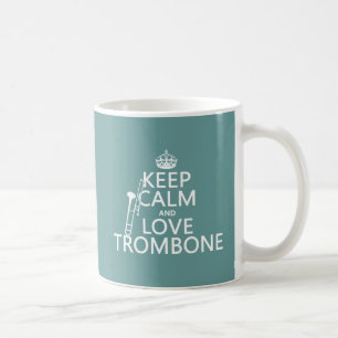 Keep Calm and Love Trombone (any background Coffee Mug