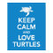Keep Calm and Love Turtles print or poster