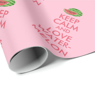 Keep Calm and Love Watermelon Customisable Gift Wrapping Paper