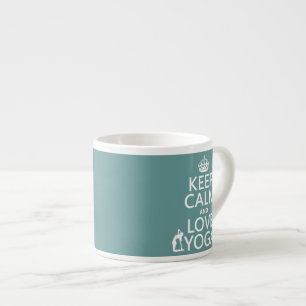 Keep Calm and Love Yoga (customisable colours) Espresso Cup