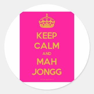 Keep-Calm-And-Mah-Jongg.pdf Classic Round Sticker