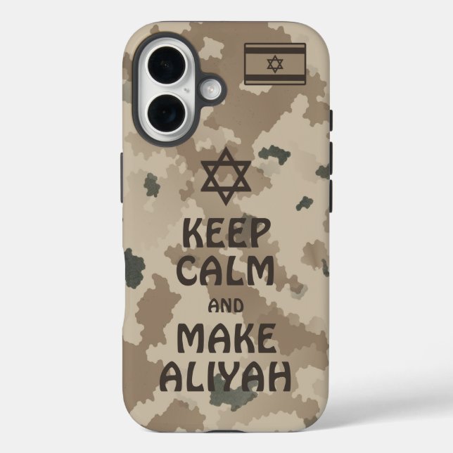 Keep Calm And Make Aliyah - Desert Case-Mate iPhone Case (Back)
