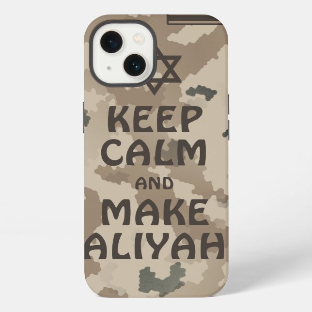 Keep Calm And Make Aliyah - Desert iPhone Case (Back)