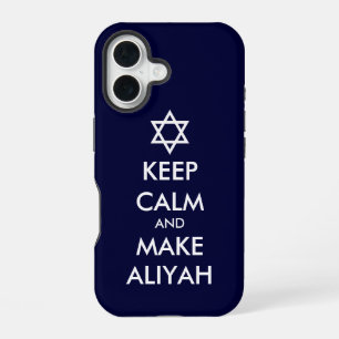 Keep Calm And Make Aliyah iPhone 16 Case