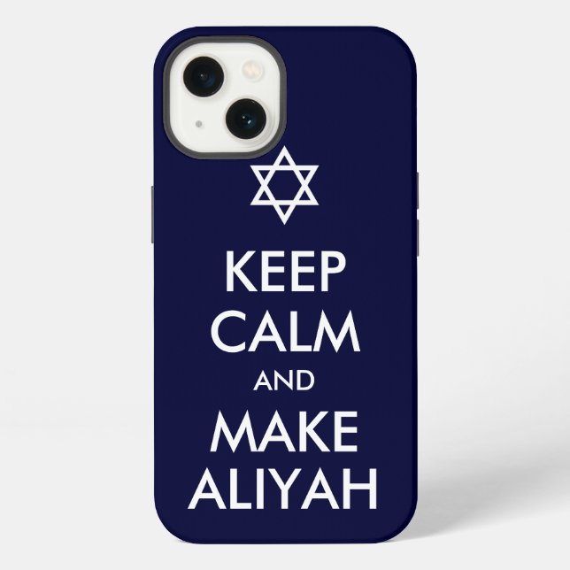 Keep Calm And Make Aliyah iPhone Case (Back)