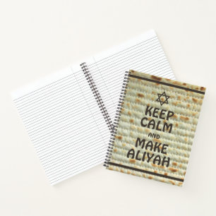Keep Calm And Make Aliyah - Matzah Notebook