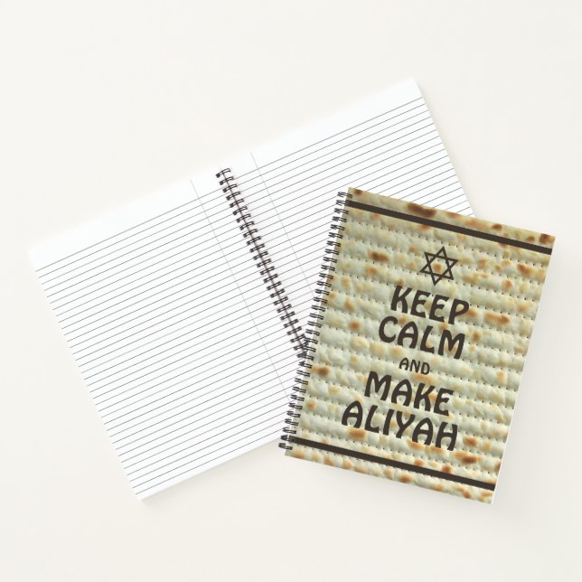 Keep Calm And Make Aliyah - Matzah Notebook (Inside)