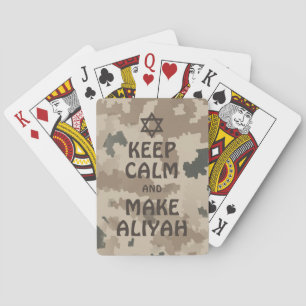 Keep Calm And Make Aliyah Playing Cards