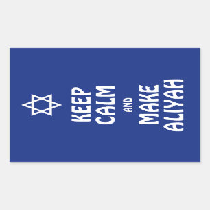 Keep Calm And Make Aliyah Rectangular Sticker