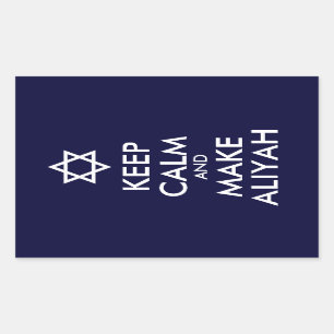 Keep Calm And Make Aliyah Rectangular Sticker