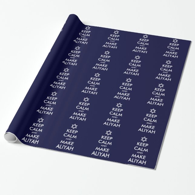 Keep Calm And Make Aliyah Wrapping Paper (Unrolled)