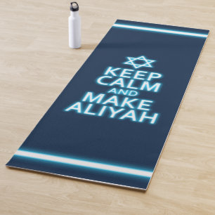 Keep Calm And Make Aliyah Yoga Mat