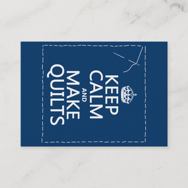 Keep Calm and Make Quilts (all colours) Business Card (Front)