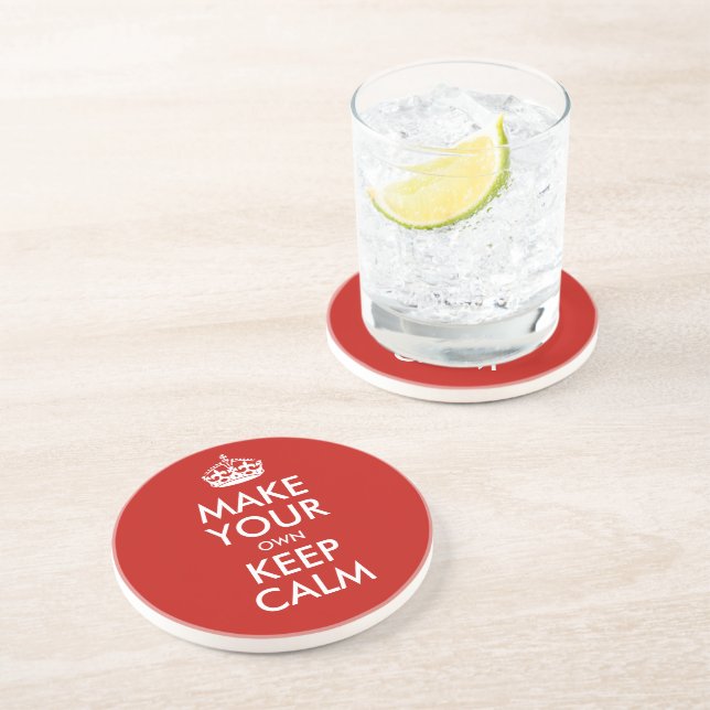 Keep Calm And Make Your Own Personalised Coaster (Side)