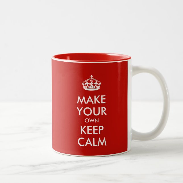 Keep Calm And Make Your Own Personalised Two-Tone Coffee Mug (Right)