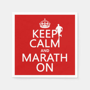 Keep Calm and Marath On Napkin