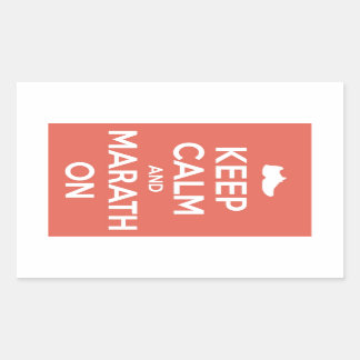 Keep Calm and Marathon Rectangular Sticker