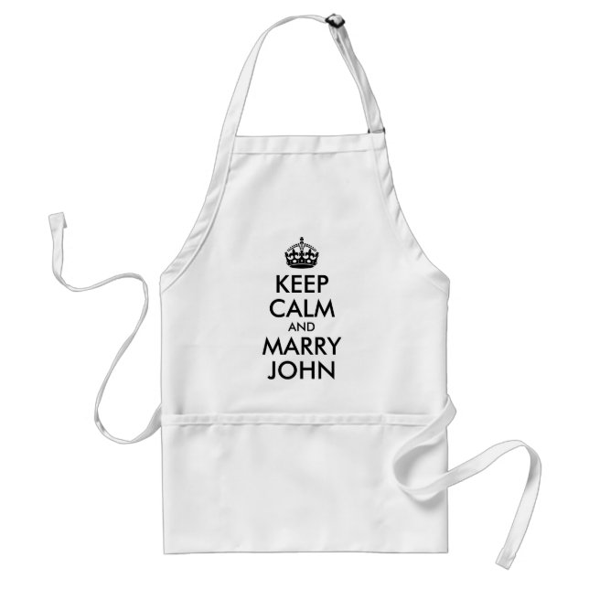 Keep Calm and Marry John Apron (Front)