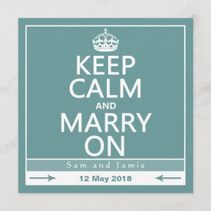 Keep Calm and Marry On Invitation