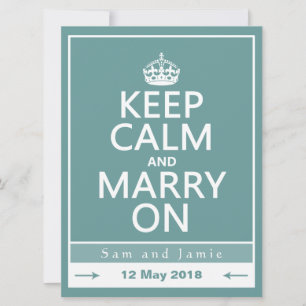 Keep Calm and Marry On Invitation