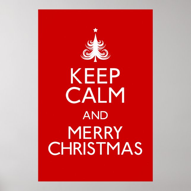 Keep Calm and Merry Christmas Poster (Front)
