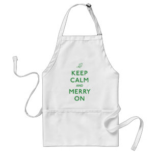 Keep Calm and Merry On Standard Apron