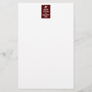 Keep Calm and Merry On Stationery