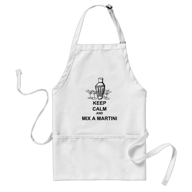 Keep Calm and Mix a Martini Apron (Front)