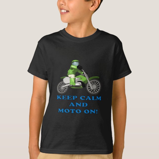 Keep Calm And Moto On T-Shirt (Front)
