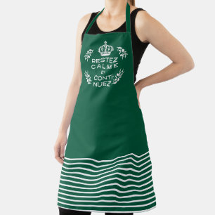 Keep Calm and Move On in French Apron