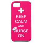 Keep Calm and Nurse On /White Cross and Nurse Cap