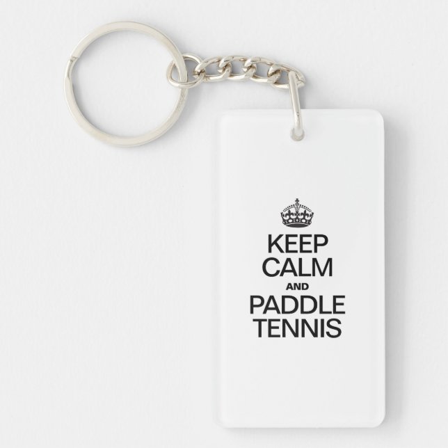 KEEP CALM AND PADDLE TENNIS KEY RING (Front)